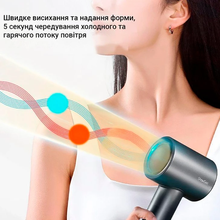 Фен ShowSee Electric Hair Dryer A18-B Black - фото 6