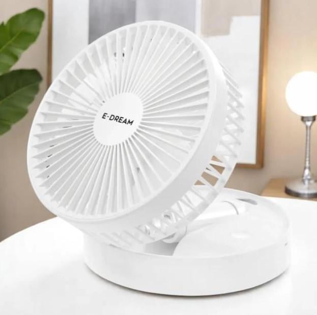 Вентилятор раскладной аккумуляторный E-Dream USB 1500 mAh d 20 см высота 1 м Белый