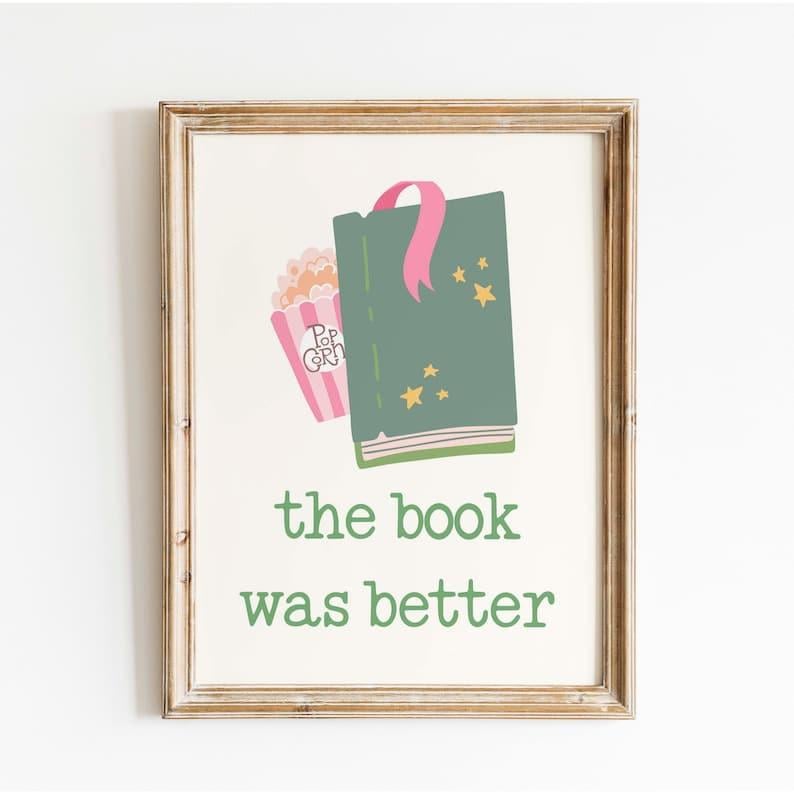 Постер The Book Was Better бумажный Белый (ZC-PT-002) Постер The Book Was Better бумажный Белый (ZC-PT-002)
