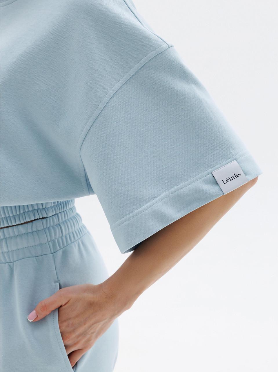 Топ жіночий Leinle оверсайз M Блакитний (1776/33048) - фото 4 Топ жіночий Leinle оверсайз M Блакитний (1776/33048) - фото 4