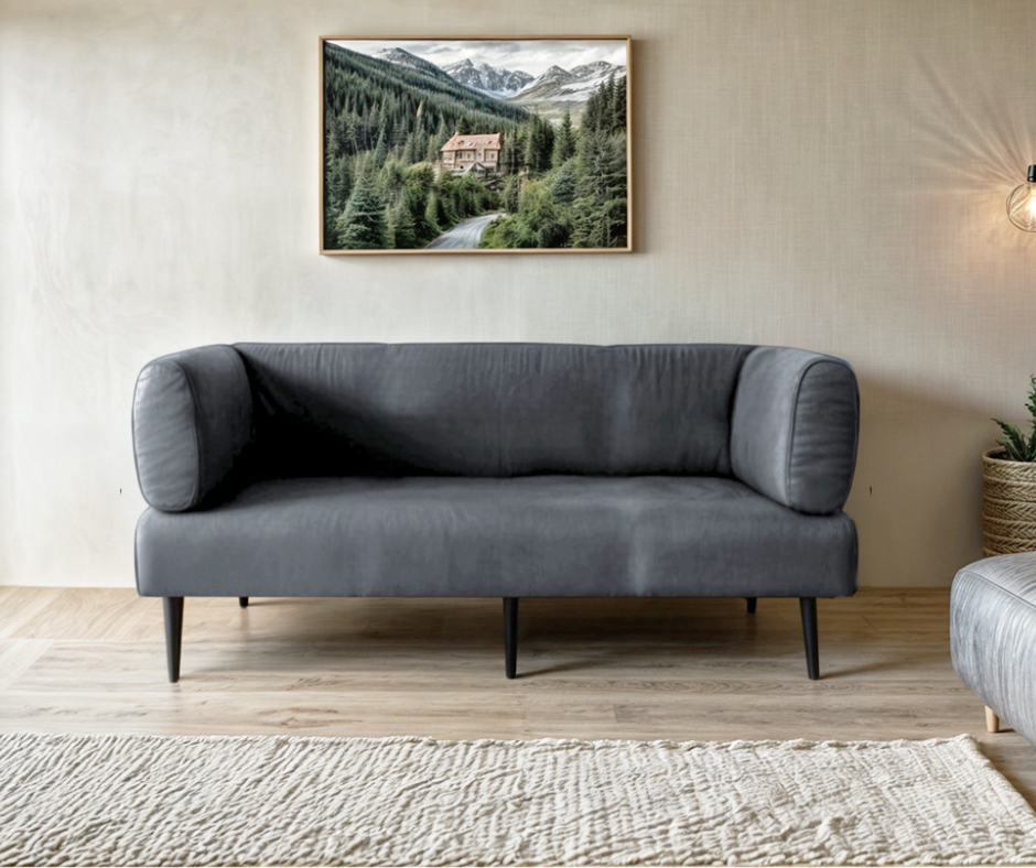 Диван з підлокітниками Tobi Sho Бенно-1 офісний з конусною ногою 1800х720х750 мм велюр Emilia 93 Grey - фото 3 Диван з підлокітниками Tobi Sho Бенно-1 офісний з конусною ногою 1800х720х750 мм велюр Emilia 93 Grey - фото 3