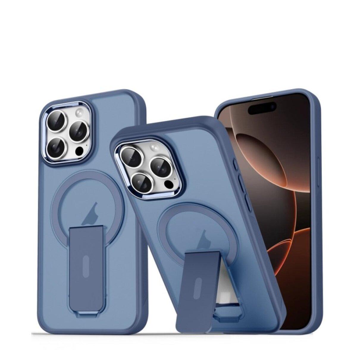 Противоударный чехол с подставкой Cosmic Magnetic Stand for Apple iPhone 16 Pro Max Blue