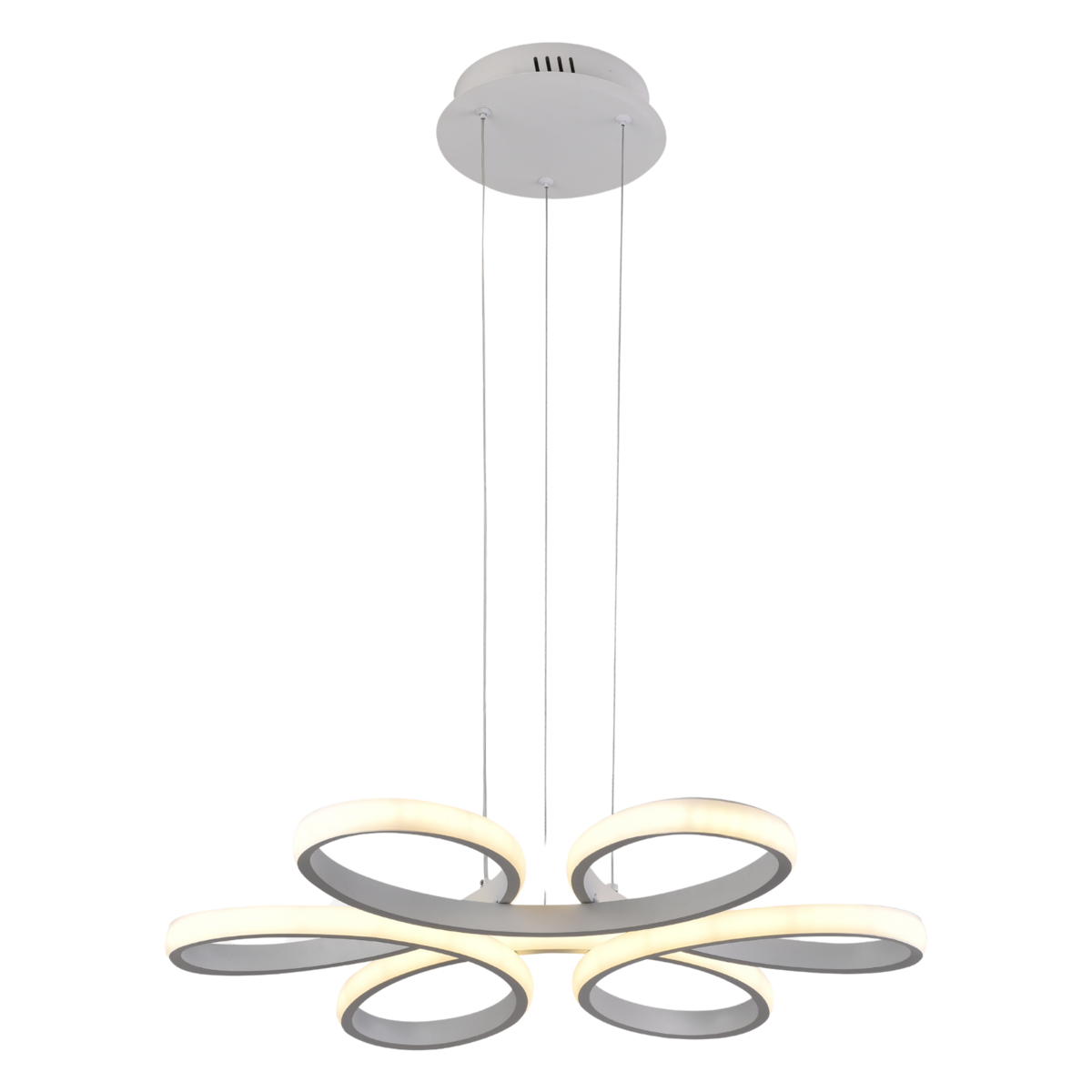 Люстра светодиодная Sirius 104W с металлическим каркасом 3000-6500K с пультом Белый (LCD3061 WT)