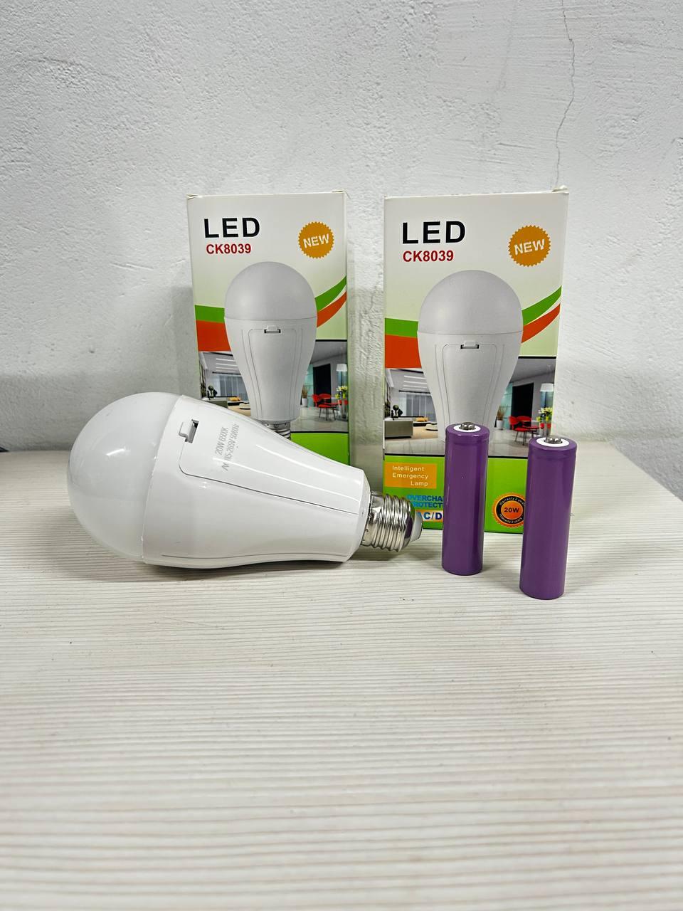 Лампочка аварійна світлодіодна з 2 акумуляторами Good Idea CK8039 з кількома режимами роботи 20Вт Білий (874121) - фото 4
