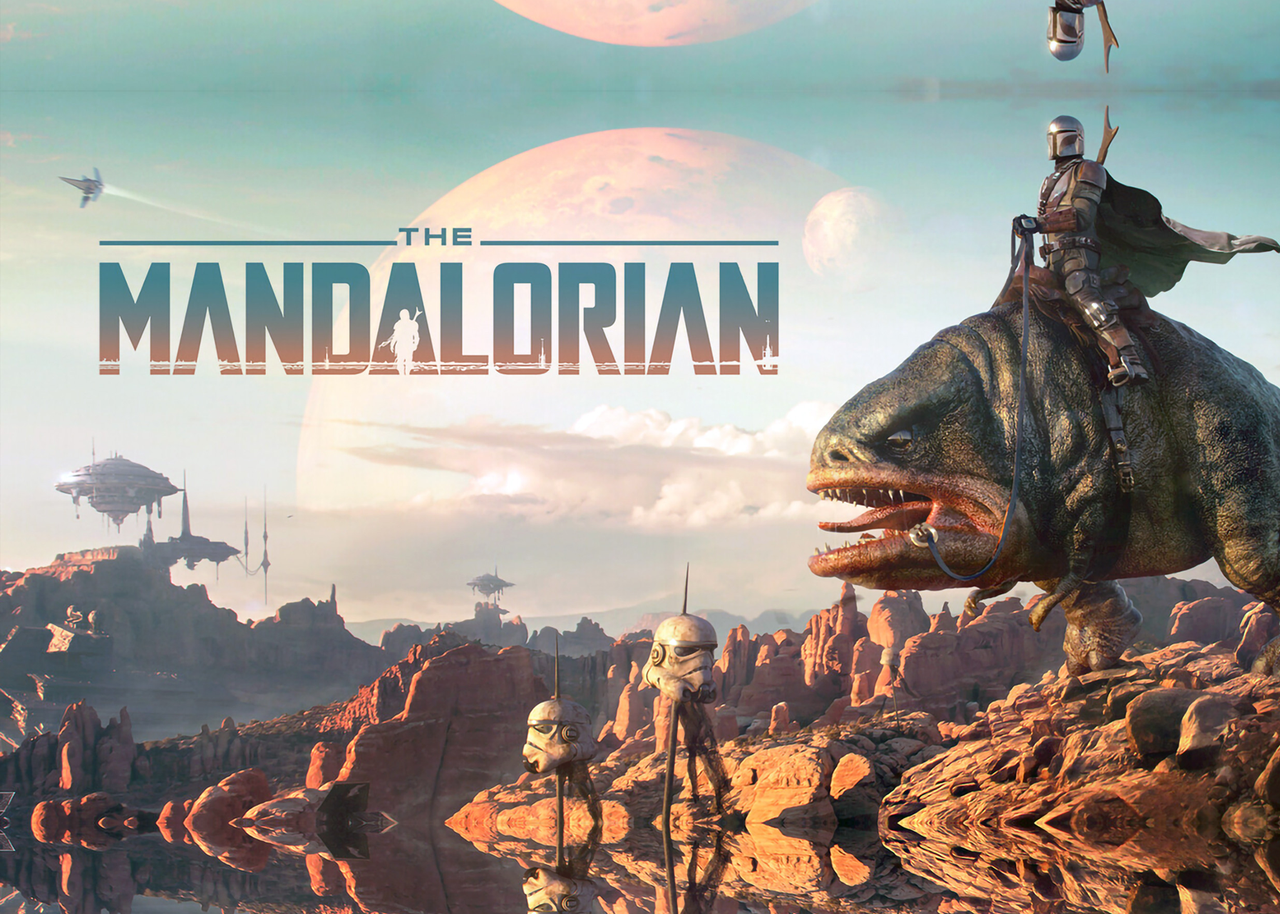 Картина постер Gee! Звёздные войны Мандалорец рисунок Star Wars The Mandalorian 60x40 см SWM 11.06