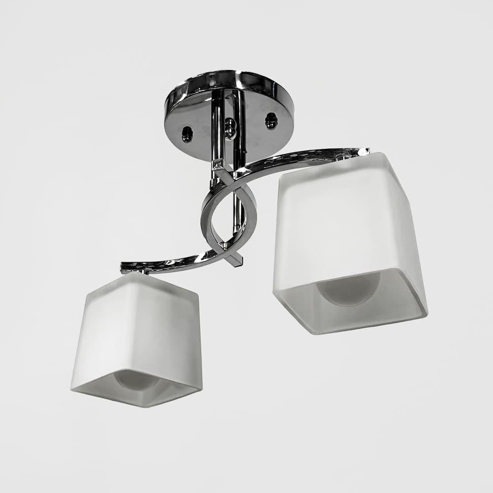 Люстра потолочная Light House LNF-17531/2B CH с белым матовым плафоном Хром