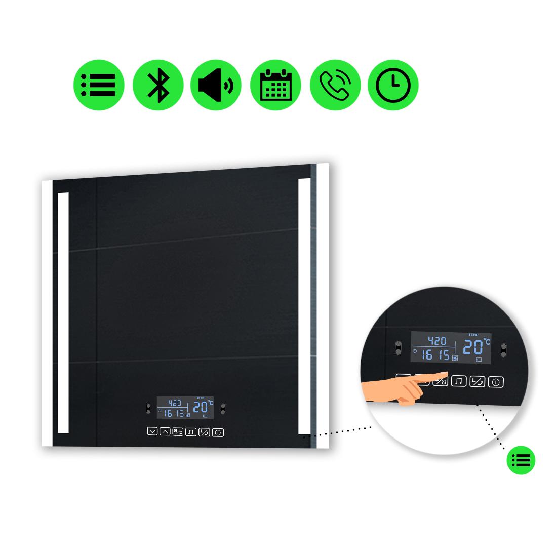 Зеркало с LED подсветкой Mirta с Smart-блоком 100x100 см (Mirtak42)