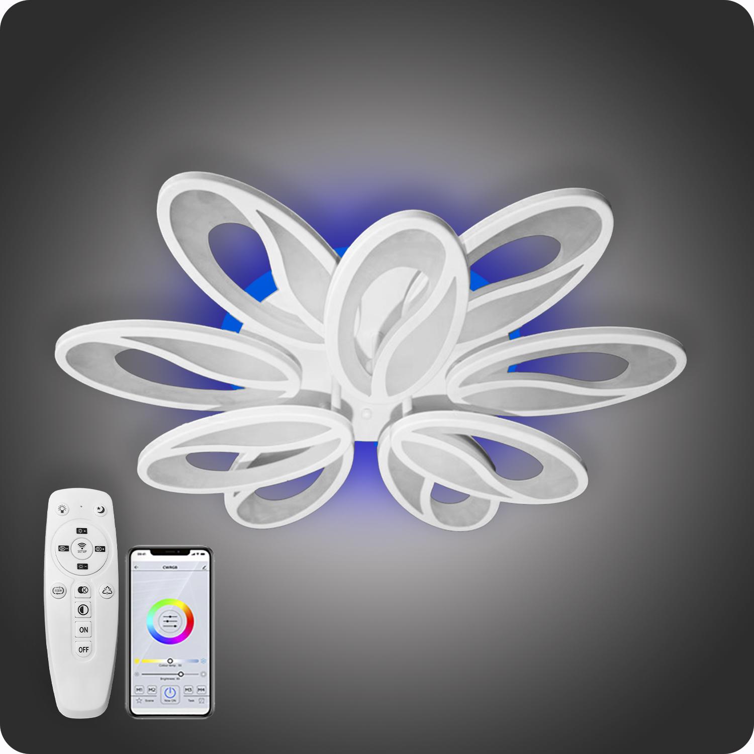 Люстра світлодіодна 517 Dlight 3color з пультом 150 Вт Білий (02094) - фото 3 Люстра світлодіодна 517 Dlight 3color з пультом 150 Вт Білий (02094) - фото 3