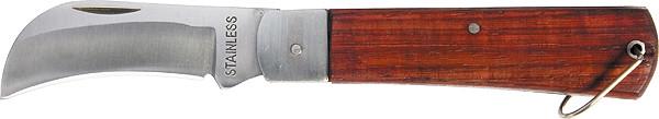 Ніж складаний Sparta вигнуте лезо дерев'яна ручка 200 мм (78999)