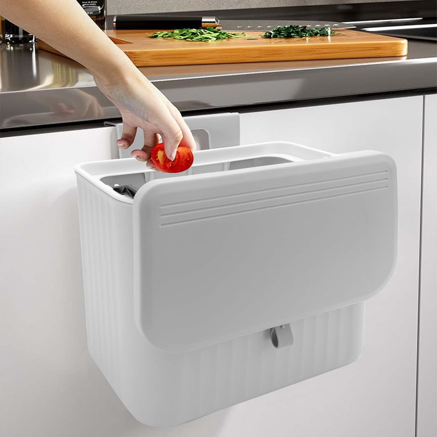 Контейнер підвісний кухонний із кришкою багатофункціональний пластиковий 7 л - фото 5 Контейнер підвісний кухонний із кришкою багатофункціональний пластиковий 7 л - фото 5