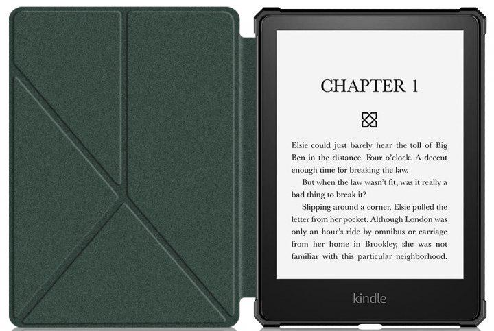 Чехол-книжка ArmorStandart Amazon Kindle PaperWhite 11th Gen Silicon Case Origami Dark Green - фото 2