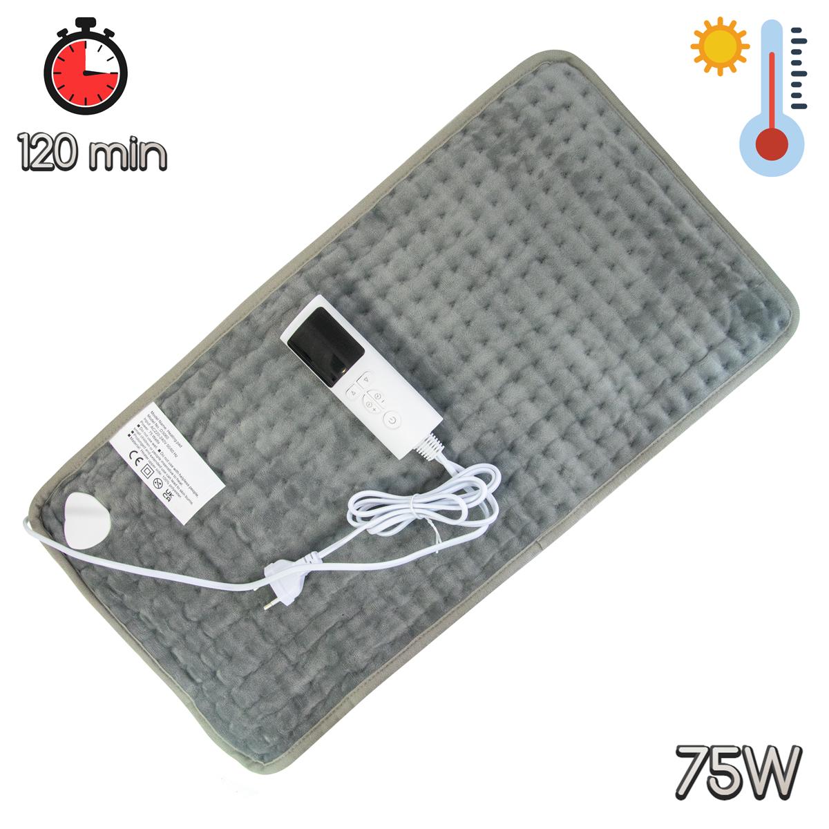 Грелка электрическая Heating Pad A-3060 75 Вт 57х29 см Серый (1010265-Gray) - фото 3