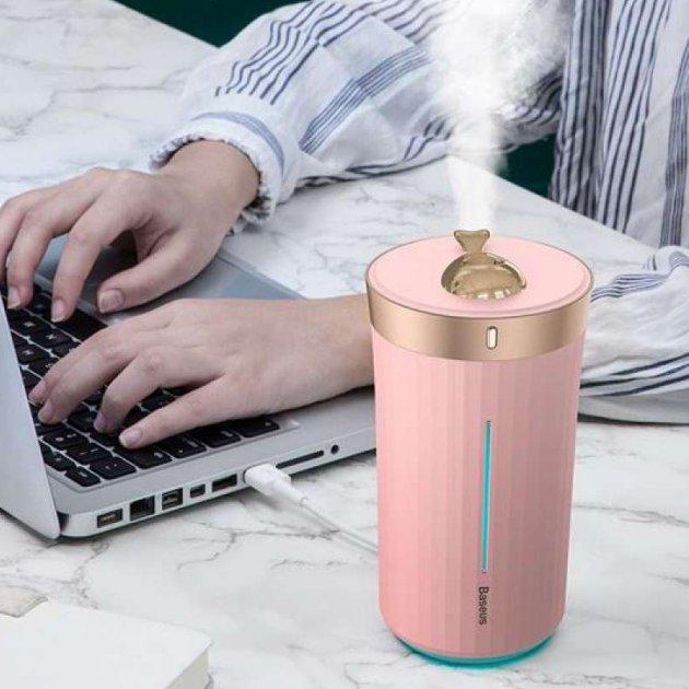 Увлажнитель воздуха Baseus Whale Car and Home Humidifier 420 мл Pink (18eb53e1) - фото 3