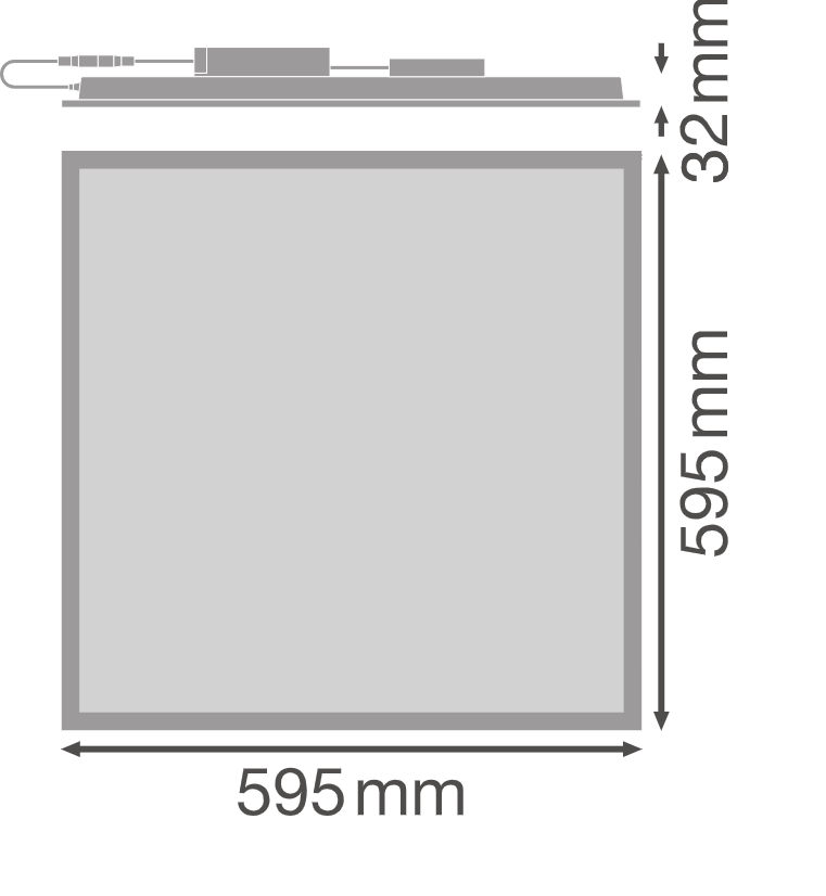 Панель светодиодная Ledvance 595 мм 33 Вт 4000К 4320 lm IP40/IP20 (4099854015113) - фото 2