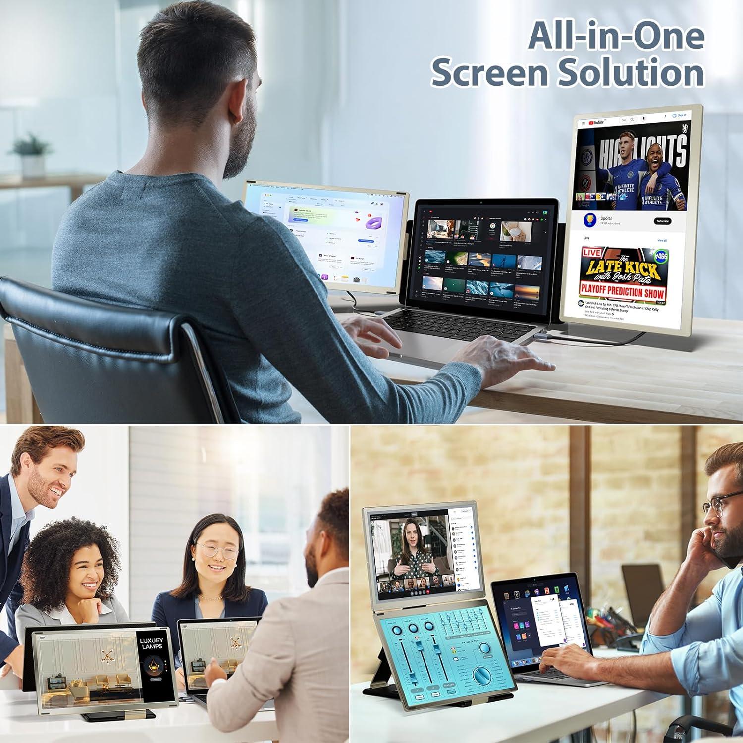 Монітори для ноутбуків FHD 1080P 15,6" обертається на 90-235 ° для Wins/Mac/Chrome Клас енергоефективності A - фото 4