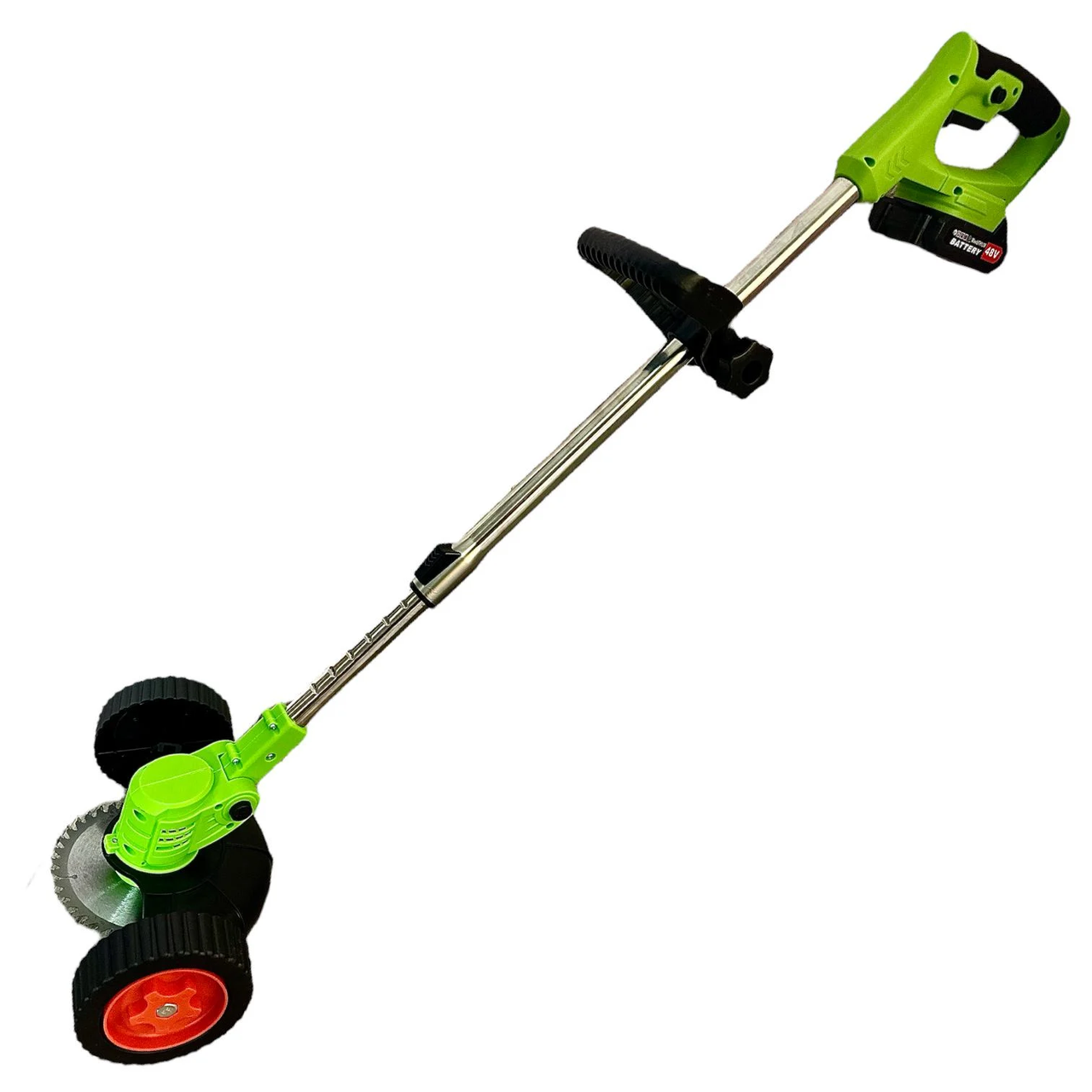 Триммер аккумуляторный с колесами и 2 аккумуляторами Li-Ion 48 V - фото 2 Триммер аккумуляторный с колесами и 2 аккумуляторами Li-Ion 48 V - фото 2