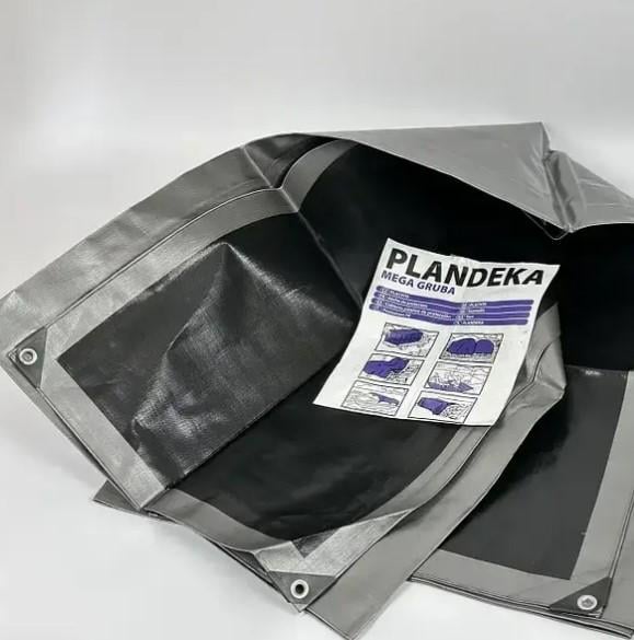 Тент від дощу Shadow Plandeka 260 г/м² 3х4 м Сірий (ТЕНТП00110) - фото 5