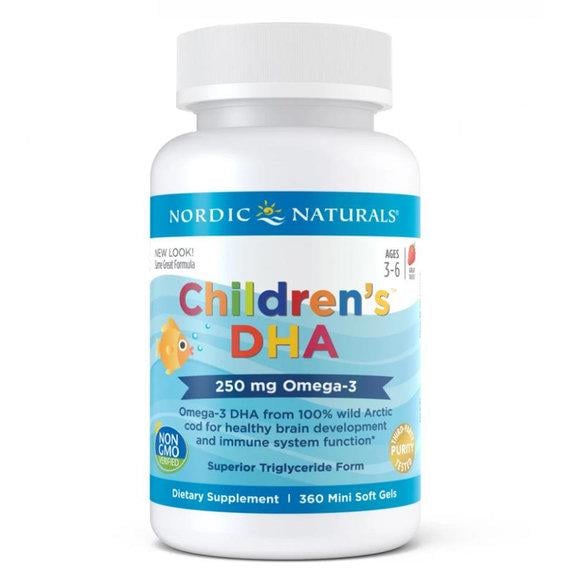 Омега 3 Nordic Naturals Children's DHA 250 мг 360 Mini Soft Gels