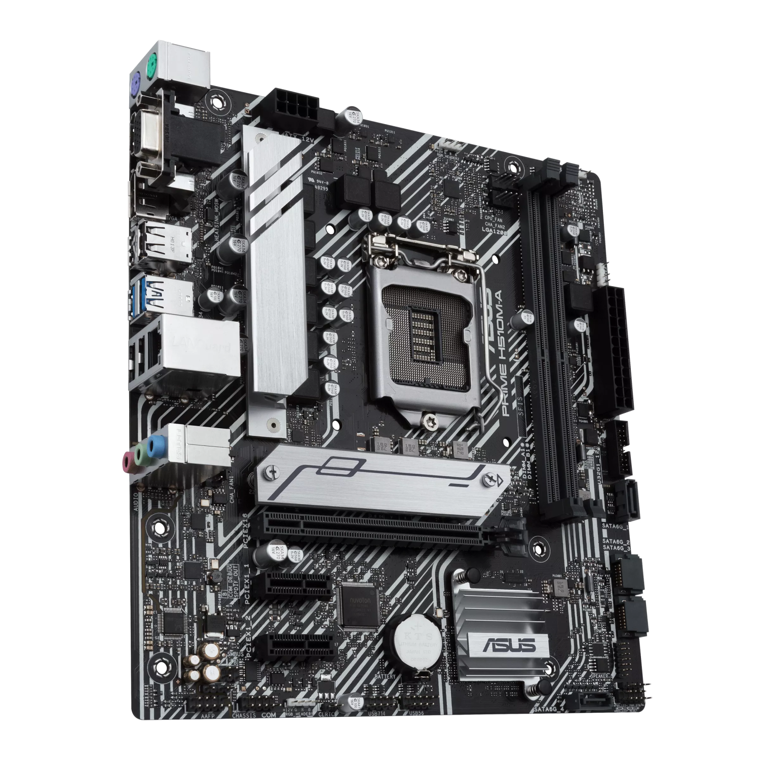 Материнская плата Asus PRIME H510M-A IntelH510 LGA1200 2 слота DDR4 Micro-ATX (583061) - фото 3