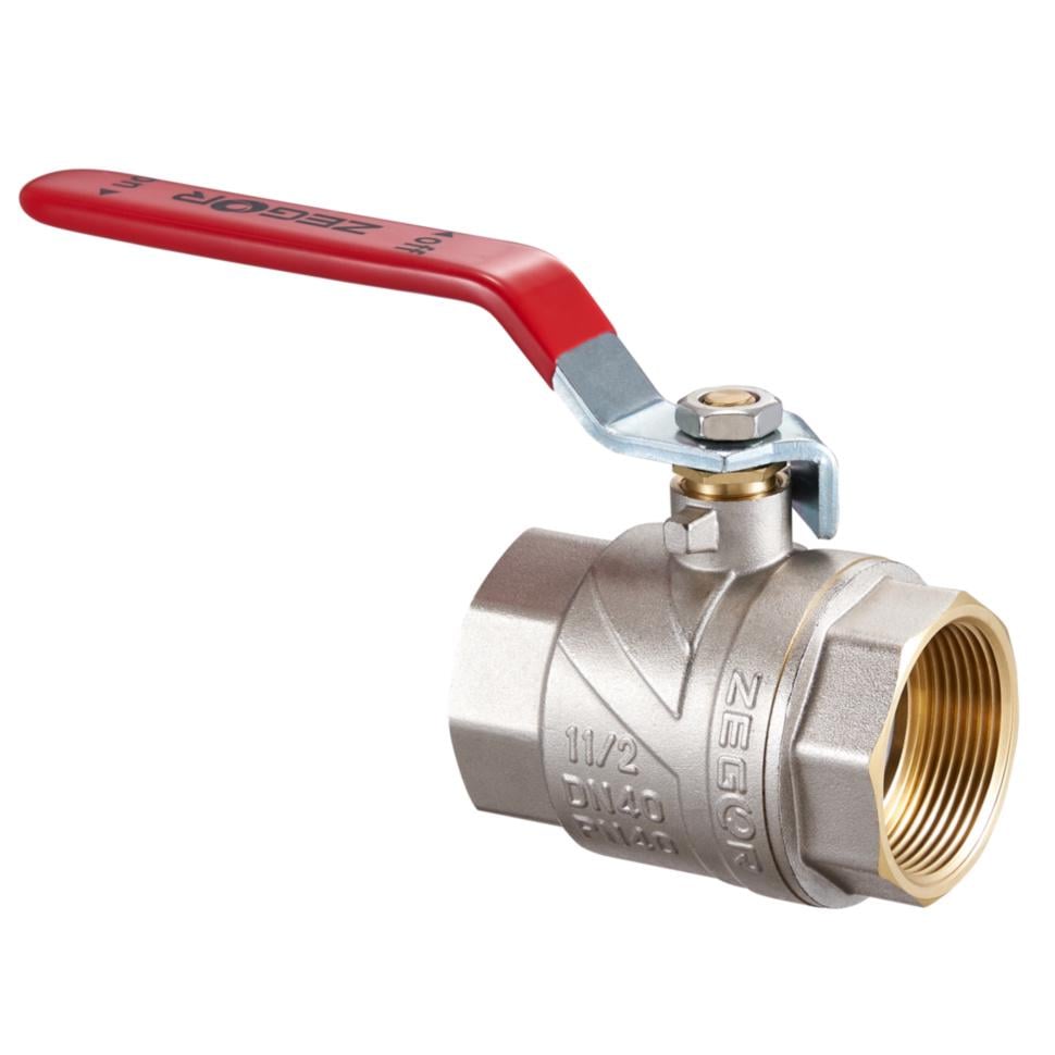 Кран шаровый полнопроходной Zegor FBR15 прямой 1 1/2" ВВ PN40