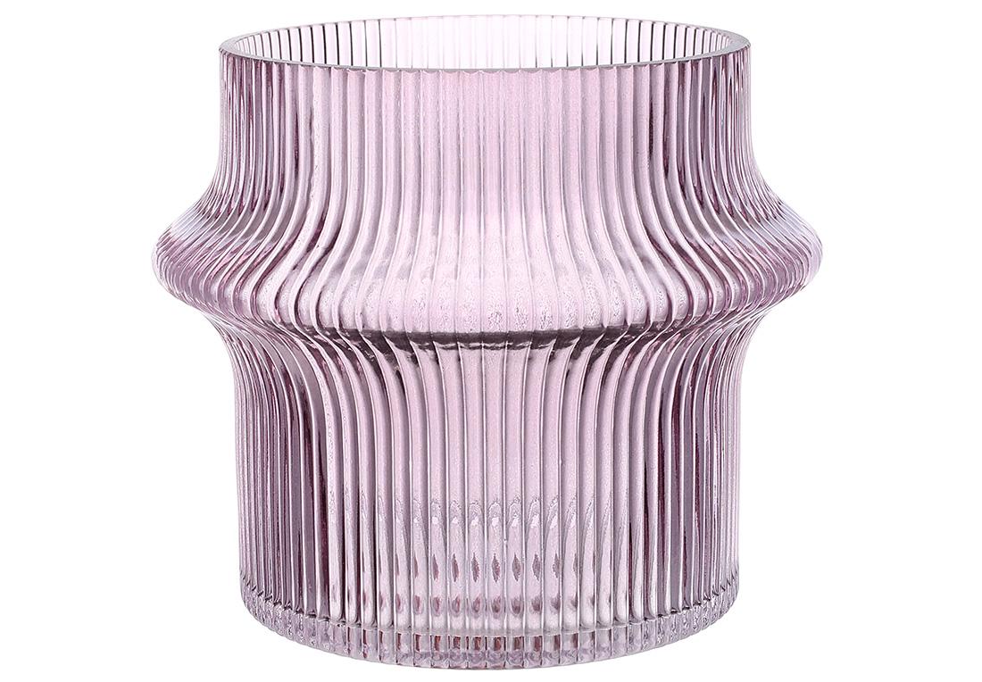 Ваза стеклянная BonaDi Cosmic 16 см Пурпурный (591-383)