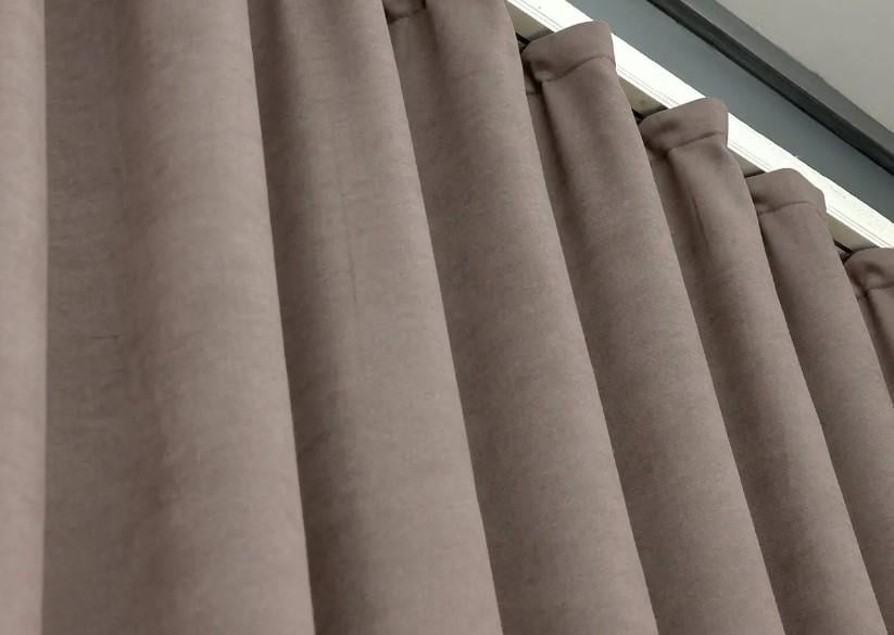 Штори в вітальню/спальню Petek з мікровелюру 1,5х2,9 м 2 шт. Какао (1825ш 33-0811) - фото 8