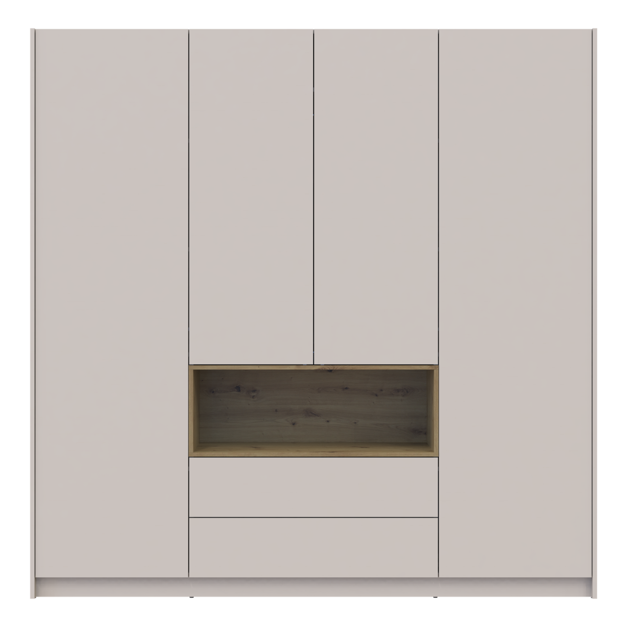 Шкаф для одежды с нишей Doros Дейл 206х52х220 см Кашемир/Дуб артизан (DRS-011286)