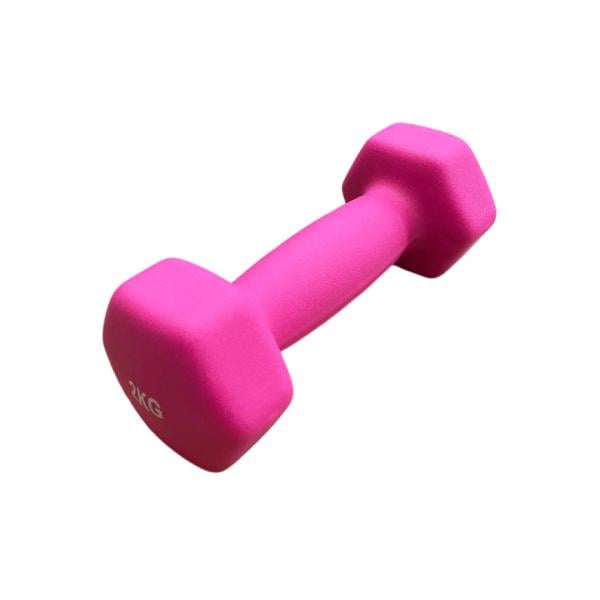Гантель для фітнесу Generation Fitness FF51D4A з неопреновим покриттям 2 кг Гаряче-рожевий (23715643)