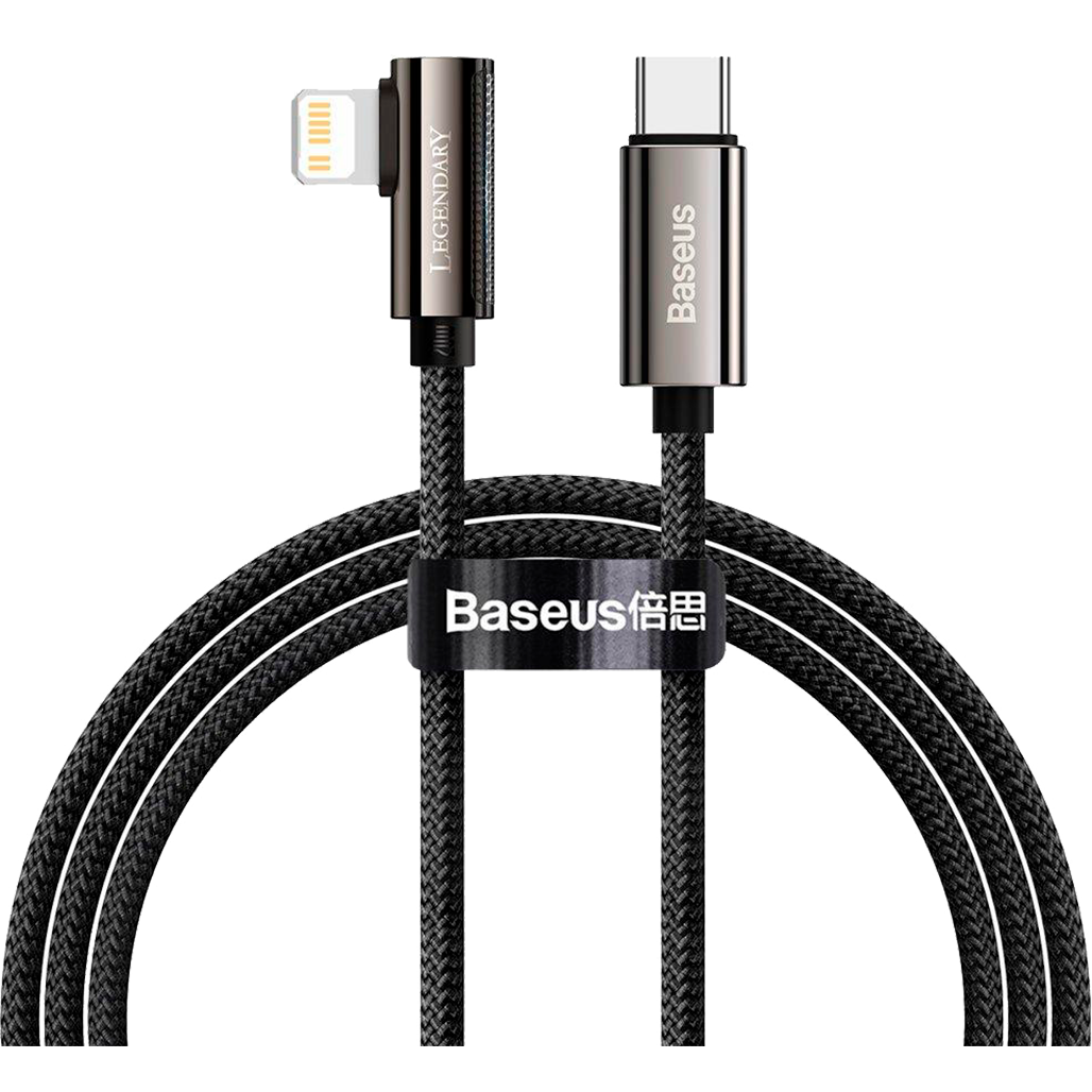 Кабель Baseus Legend Series Elbow Fast Charging Data Cable Type-C to Ligtning 1m Black (CATLCS-01)