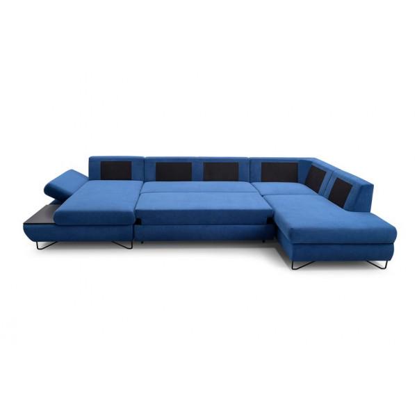 Диван кутовий розкладний Perfect Home Loft III з натурального дерева/ДСП/тканини Mono 241 Синій (49702) - фото 2 Диван кутовий розкладний Perfect Home Loft III з натурального дерева/ДСП/тканини Mono 241 Синій (49702) - фото 2