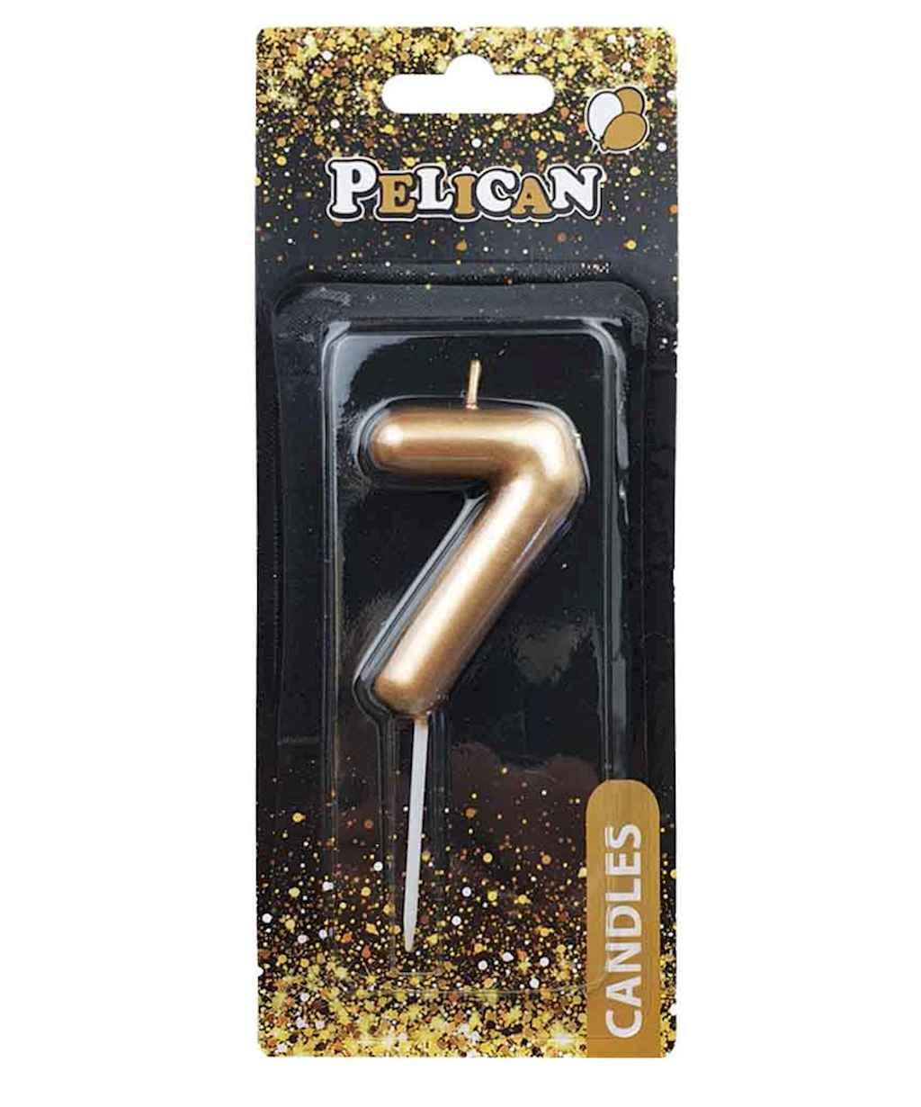 Свеча для торта Pelican 7 6 см Золотистый (866017)