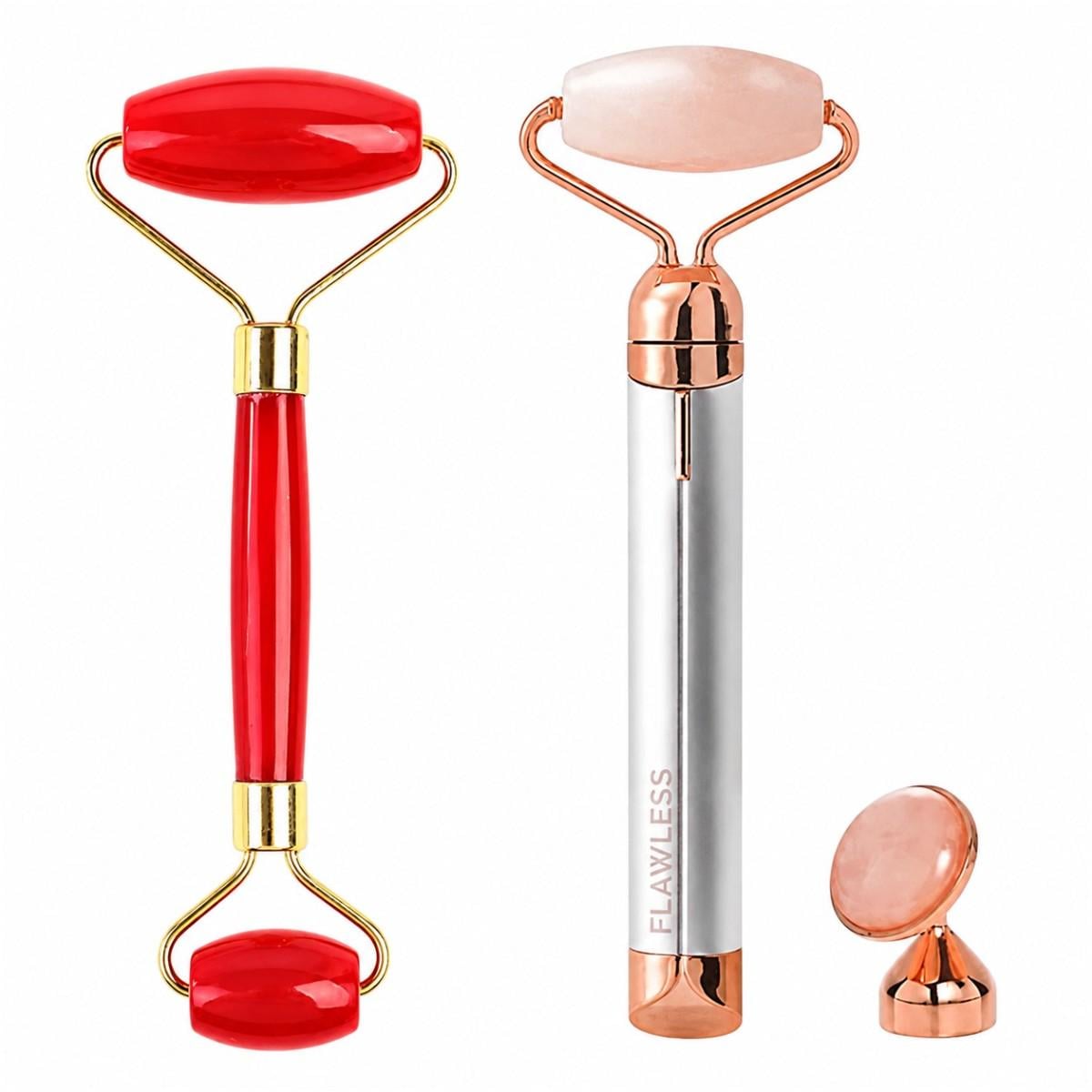 Набор массажеров для лица Flawless Contour 2в1 электрический ролик-массажер и двусторонний ролик Набор массажеров для лица Flawless Contour 2в1 электрический ролик-массажер и двусторонний ролик