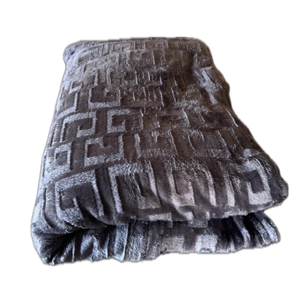 Плед Кoloco Версаче евро 220х240 см Шоколадный (39131)