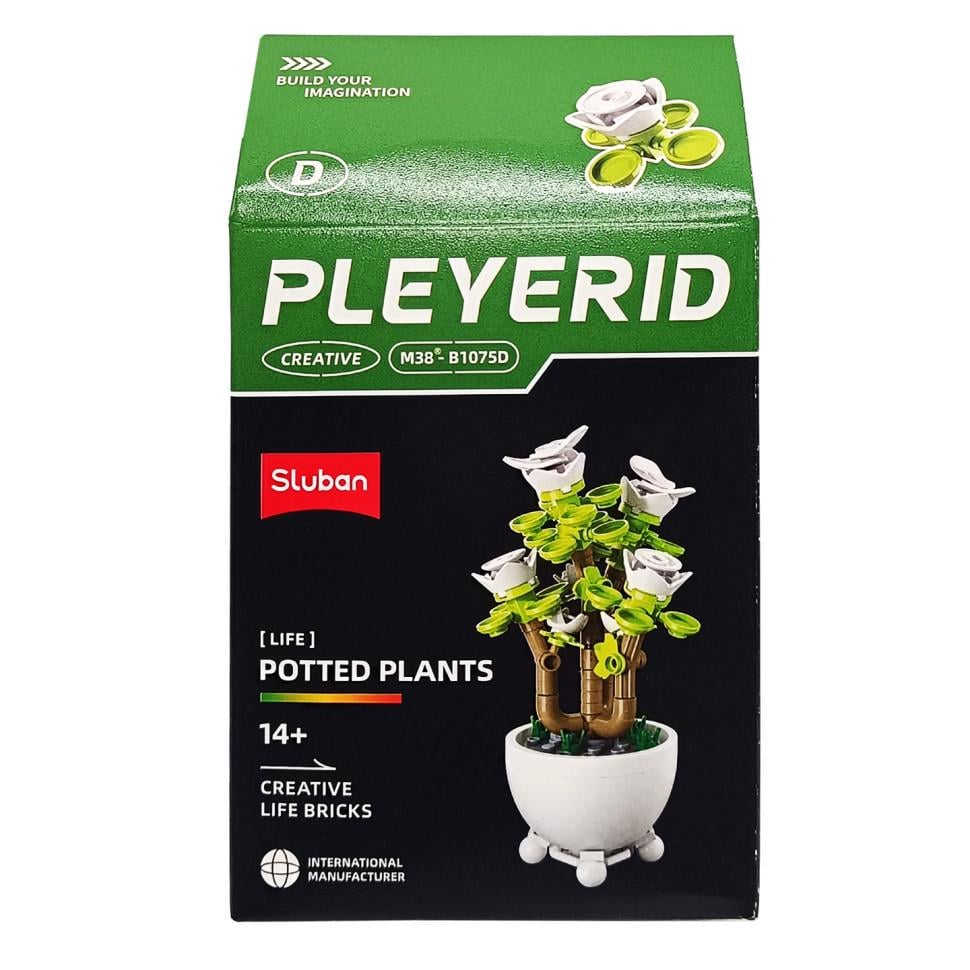 Конструктор дитячий Sluban Квіти у горщику Potted Plants M38-B1075D (RLT50859)