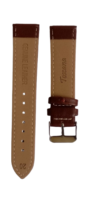 Ремінець для годинника Toscana Strap гладкий шкіряний 20 мм Коричневий (3604) - фото 2 Ремінець для годинника Toscana Strap гладкий шкіряний 20 мм Коричневий (3604) - фото 2