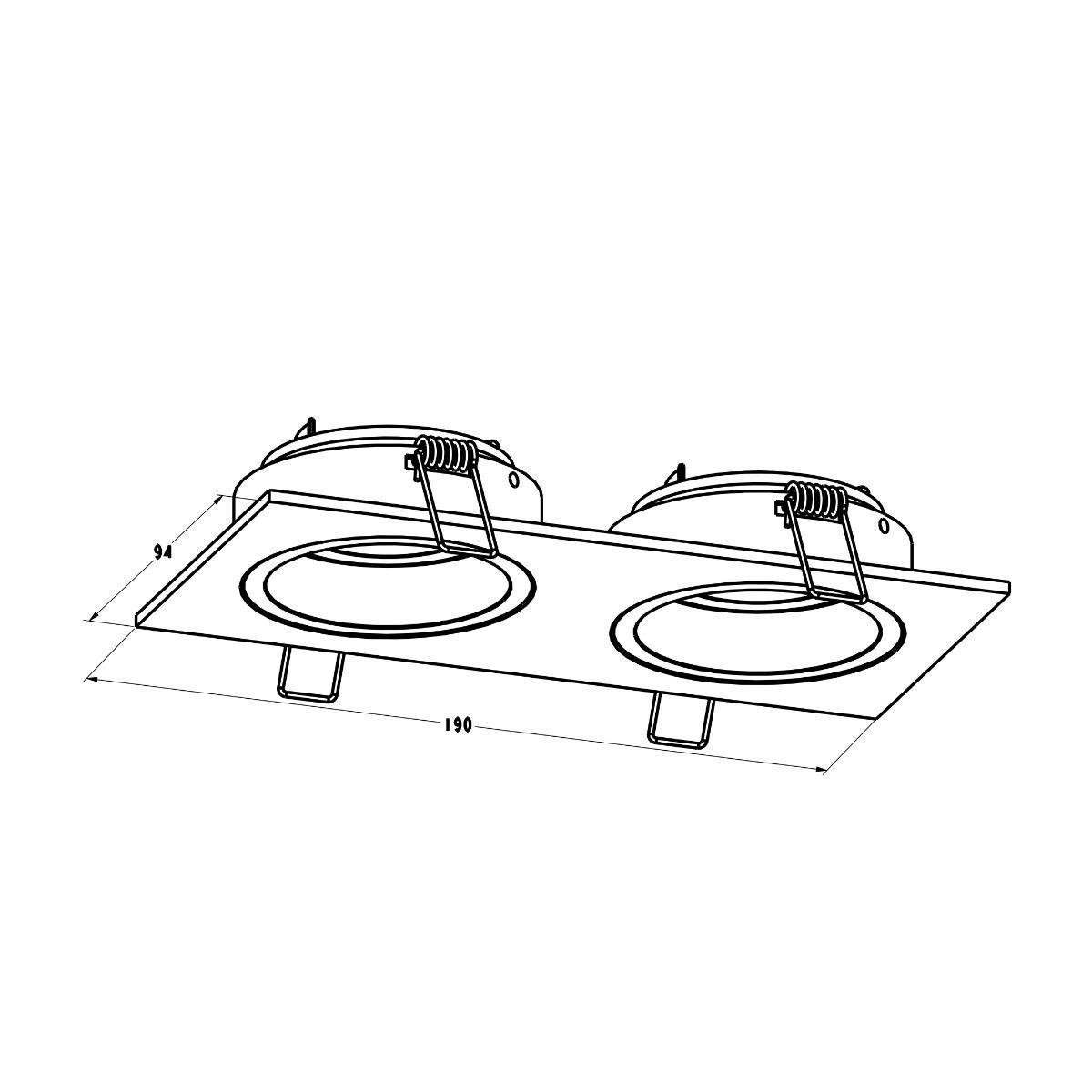 Светильник точечный Zuma line Chuck Dl2 Square 20068-BK - фото 2