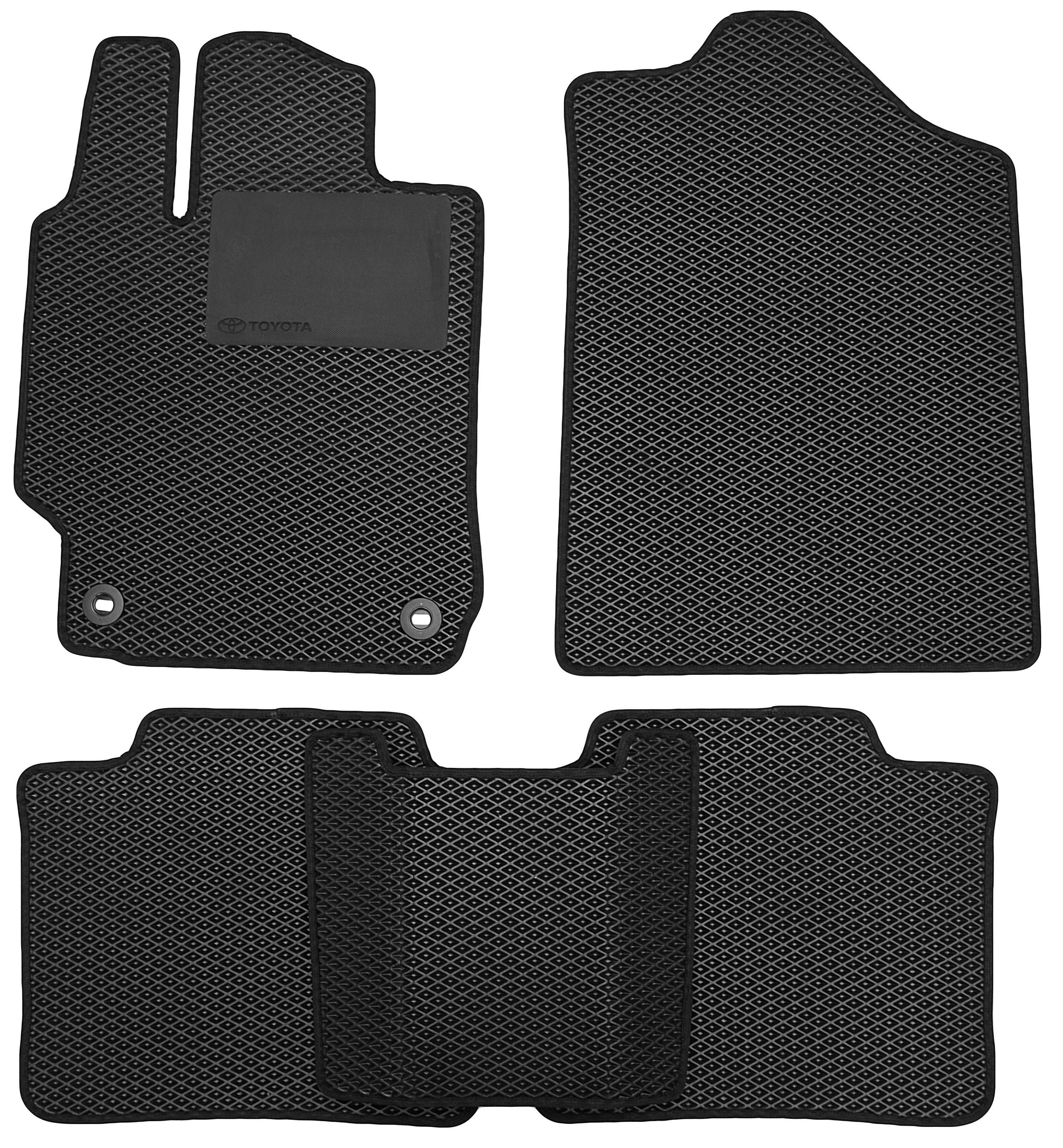 Коврики в салон для Toyota Camry V50/55 '2011 - 2017 EVA-полимерные с подпятником Черный (179236)