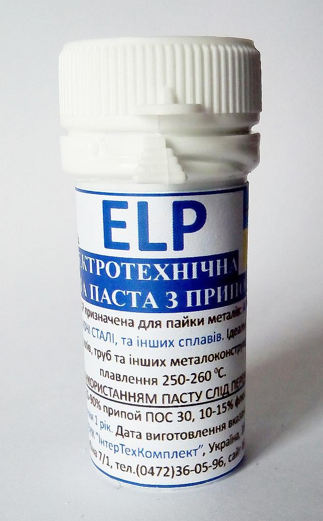 ᐉ Паяльная паста ИнтерТехКомплект ELP припой + флюс 50 г (3515)