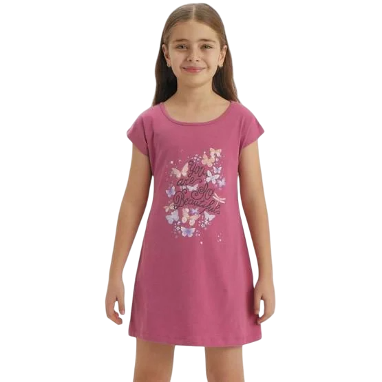 Ночная рубашка для девочки BAYKAR р. 3 98-104 см 3-4 года Вишневый (9284-130)
