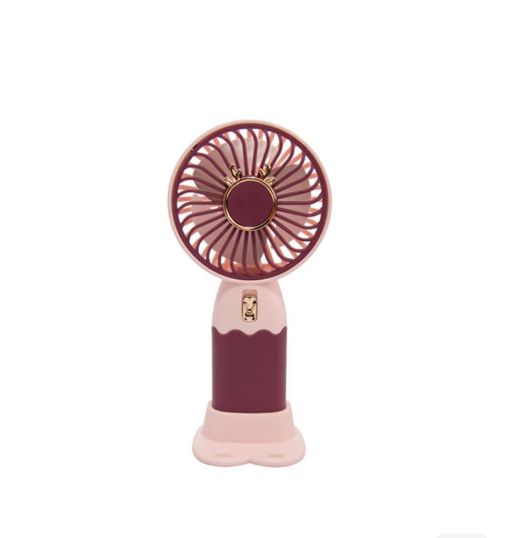 Вентилятор ручной Mini Fan Hello Summer 121 Бордово-розовый (30151451)