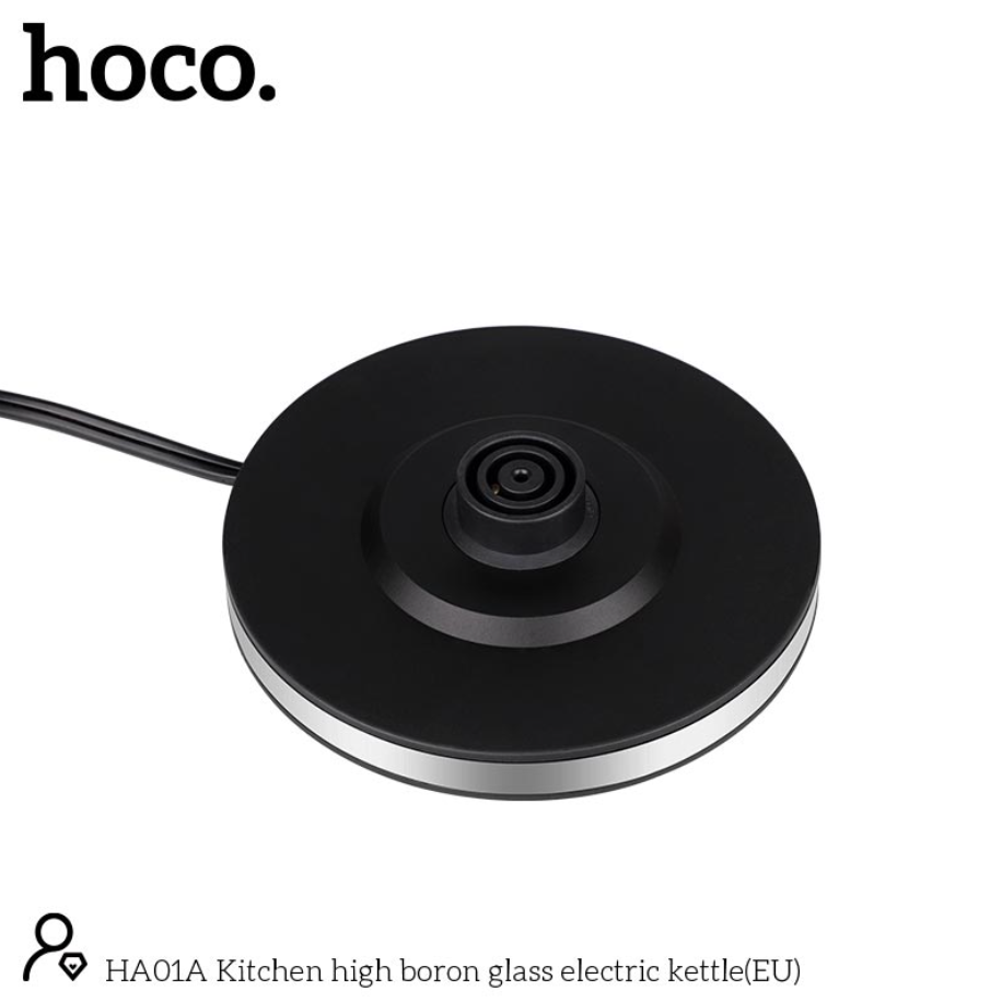 Електрочайник Hoco HA01A Kitchen high boron glass electric kettle 1,8 л Silver - фото 4