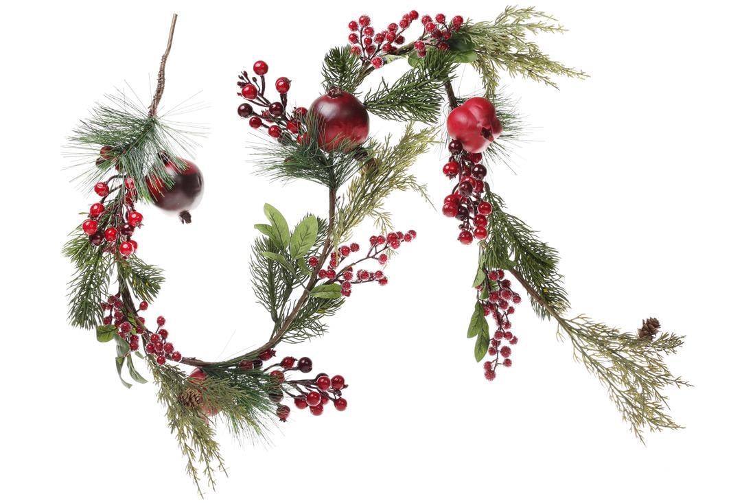 Гірлянда з червоних ягід і хвої BonaDi (758-311)