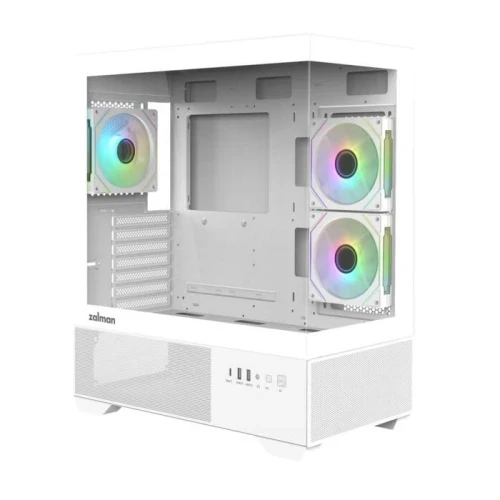 Корпус Zalman Chronix V2 Mid Tower,без БЖ,для ATX/Micro ATX/Mini ITX,1xType-C/1xUSB 3.0/1xUSB 2.0, макс. Білий (2881190638)