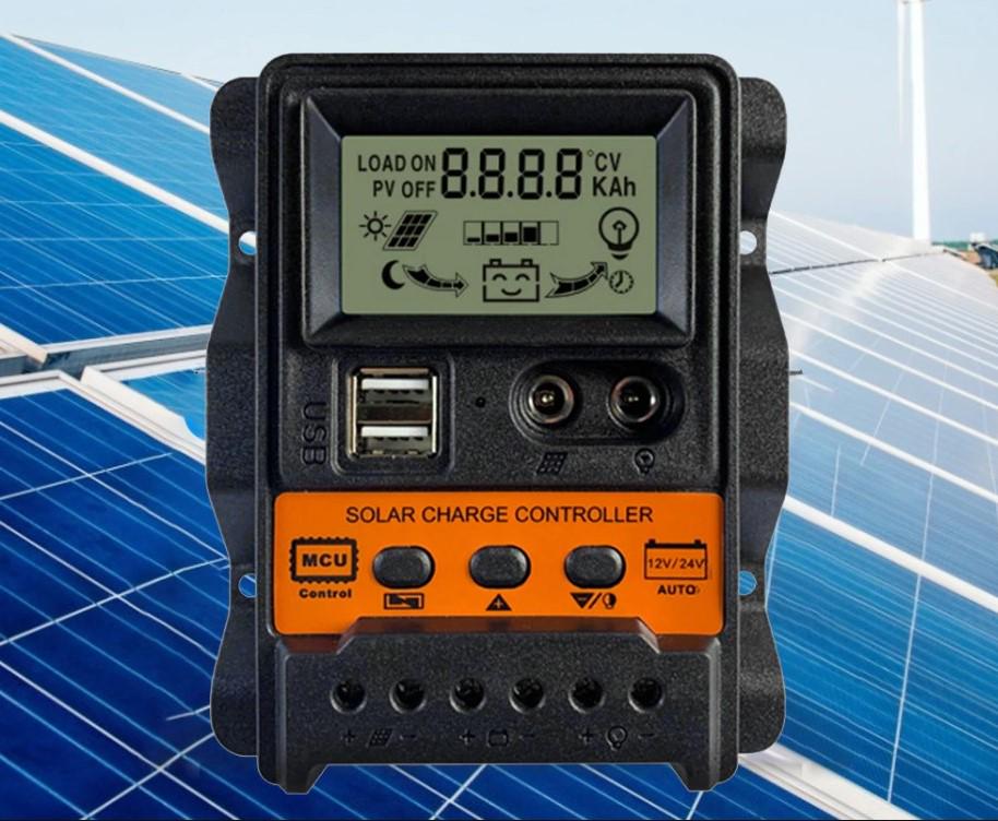 Контролер заряду для сонячних батарей на ШІМ 12/24 В 10 А з USB - фото 2 Контролер заряду для сонячних батарей на ШІМ 12/24 В 10 А з USB - фото 2