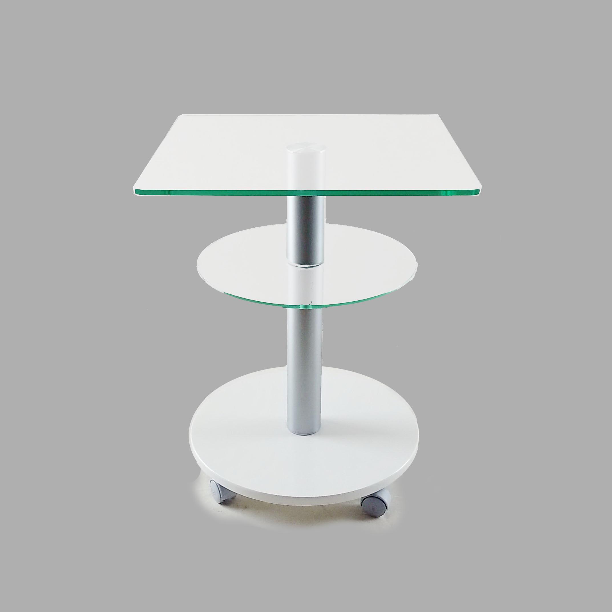 Стол журнальный стеклянный Commus Bravo Light Kv6 satin-white-alm60 Белый металлик (444820242) - фото 3 Стол журнальный стеклянный Commus Bravo Light Kv6 satin-white-alm60 Белый металлик (444820242) - фото 3