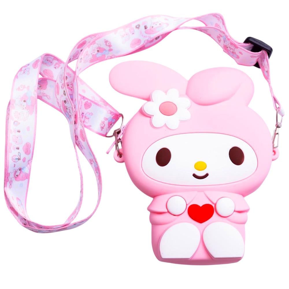 Детская сумочка My Melody с pop-it силиконовая на молнии 15х10х3 см Розовый (HP-55-8P)