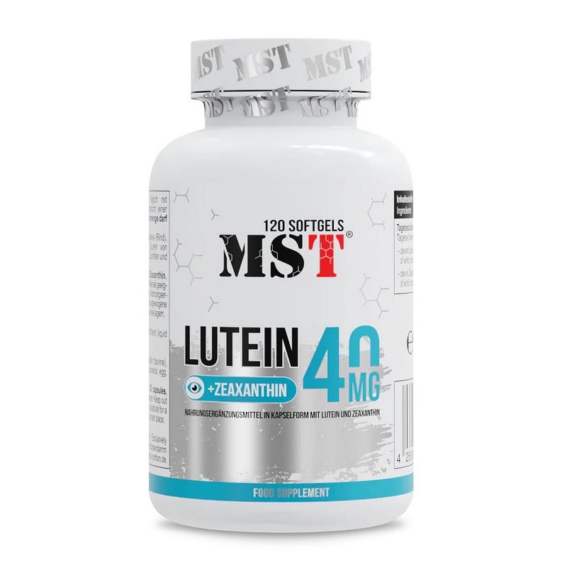 Лютеин MST Lutein 40 mg с зеаксантином из экстракта бархатцев 120 мягких капс.