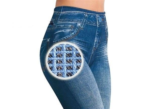 Джеггинсы утепленные Slim'n Lift Caresse Jeans S/M Синий (KG-4045) - фото 2