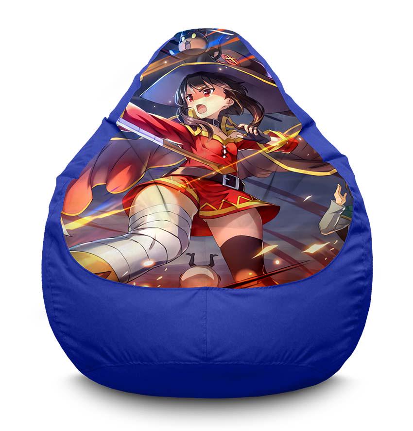 Кресло-мешок iPuff Megumin in a battle Konosuba оксфорд XXL 90х125 см Синий (116941-1)