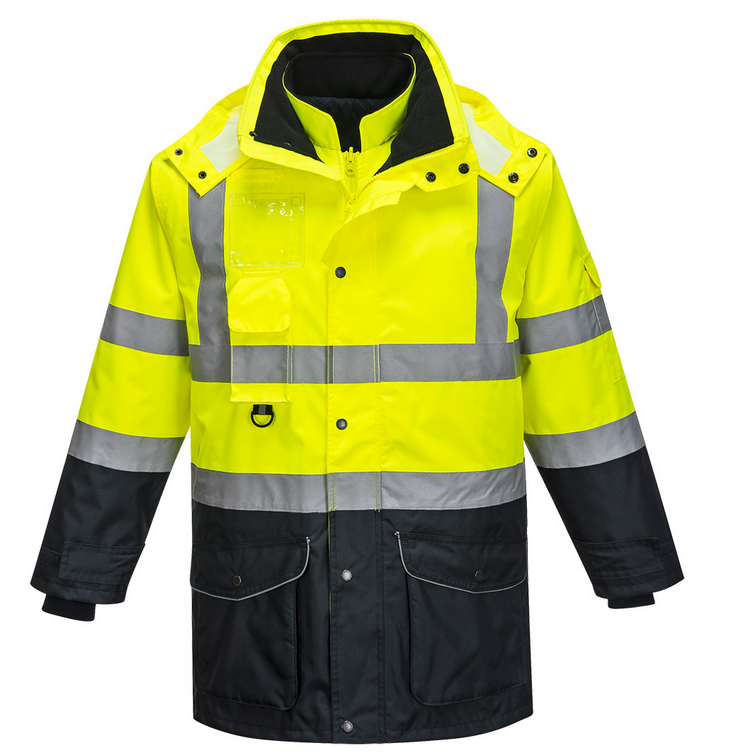 Куртка сигнальная PORTWEST S426 Hi Vis 7в1 Contrast Traffic Jacket 4XL Желто-темно-синий (S426YNR4XL) - фото 1